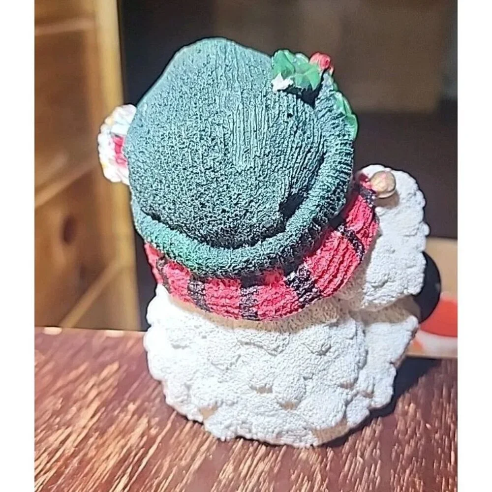 Christmas Stocking Hanger Holder Snowman Resin Shelf Sitters Preowned